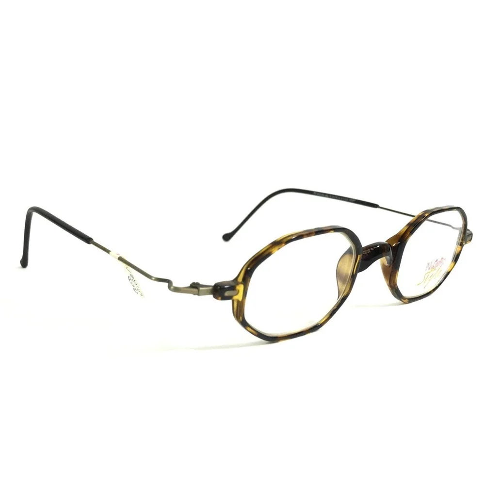 Nigura Style Eyeglasses Frames N 0375 A Tortoise Black Gray Hexagon 41-22-140